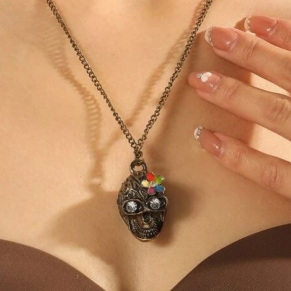 COPY - Sugar Skull Necklace - Picture 1 of 4